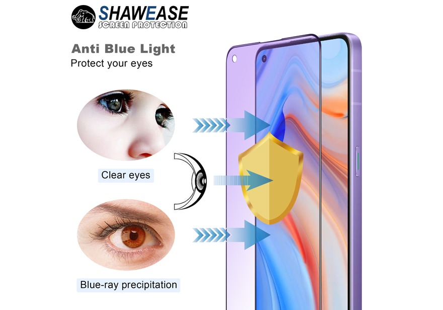 アンチブルー強化ガラススクリーン保護フィルム - SHAWEASE